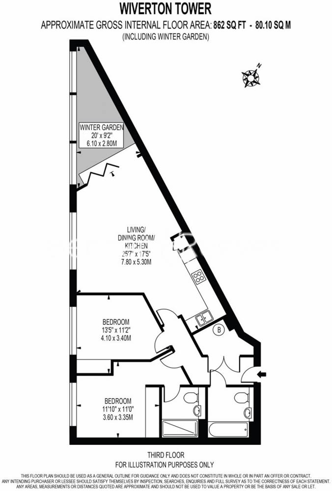 2 bedrooms flat to rent in New Drum Street, Aldgate, E1-Floorplan