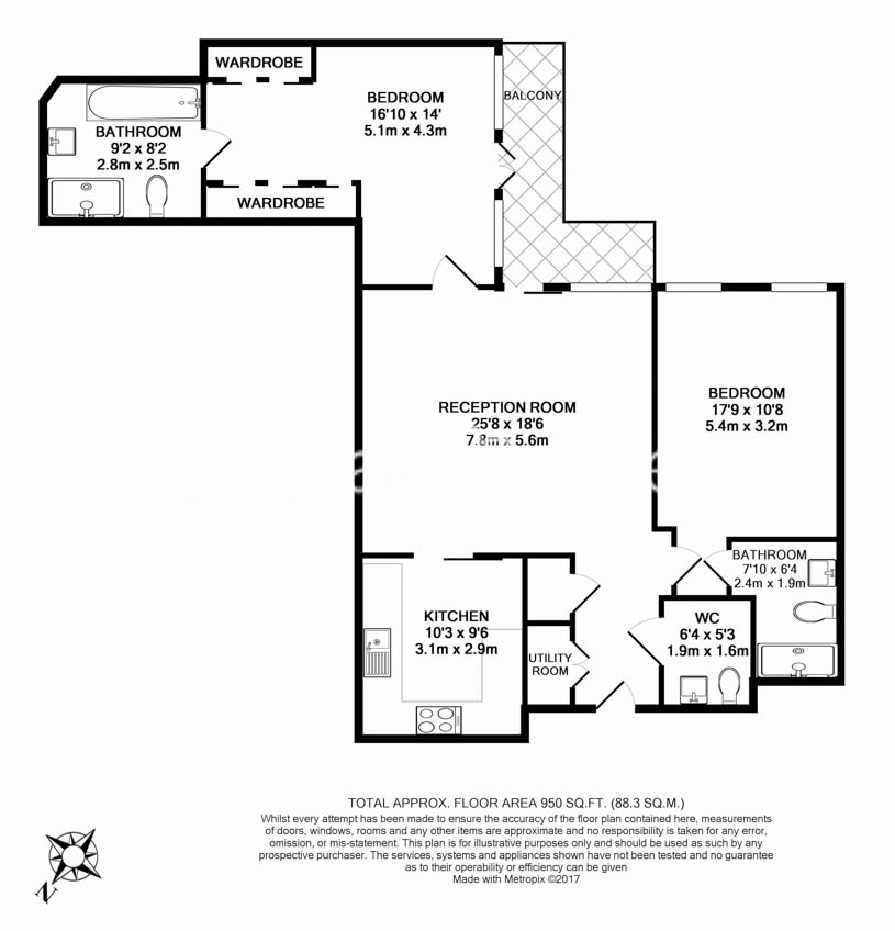 2 bedrooms flat to rent in Meranti House, Alie Street, E1-Floorplan