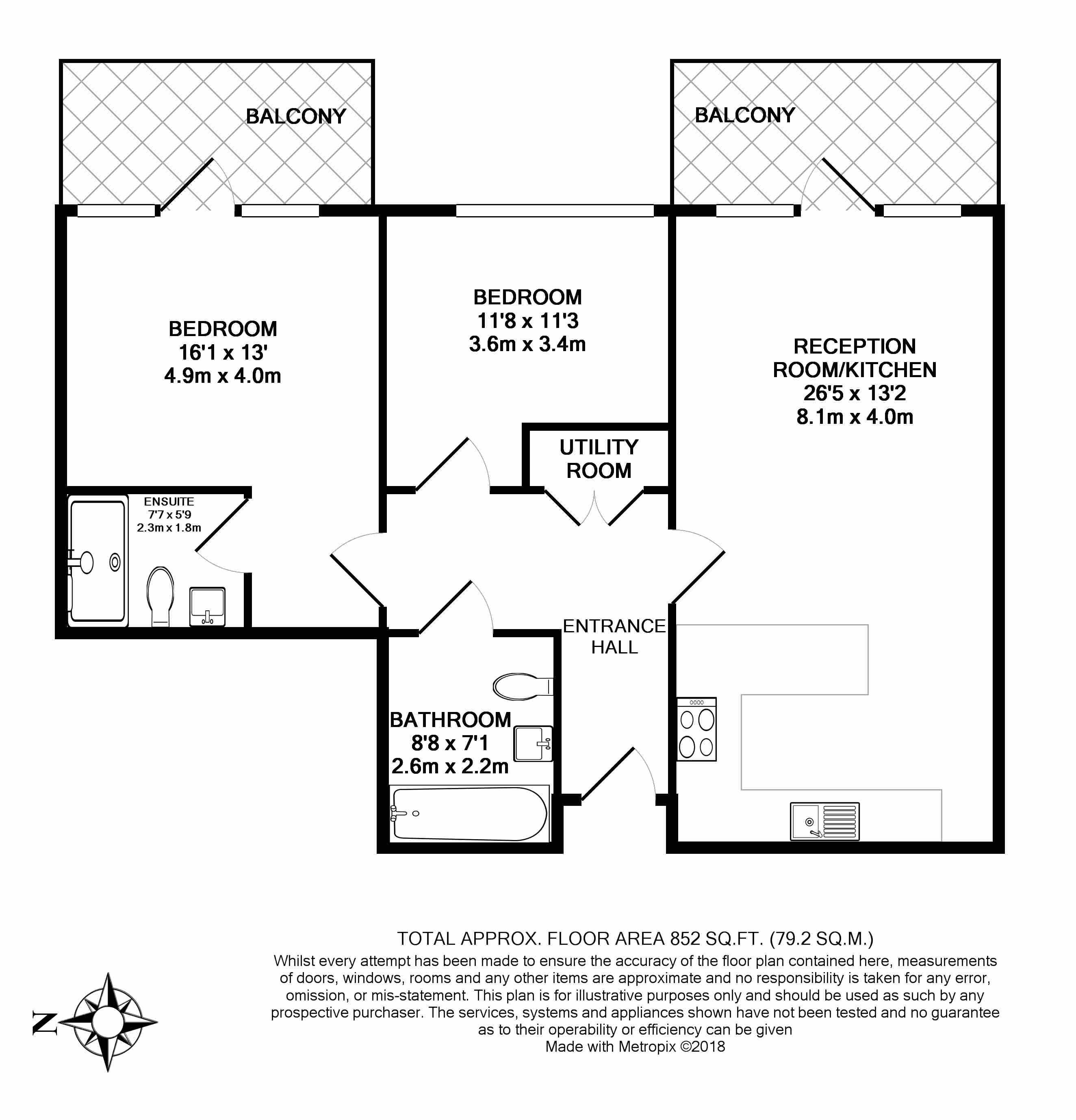 2  bedrooms flat to rent in London Dock, Wapping, E1W-Floorplan