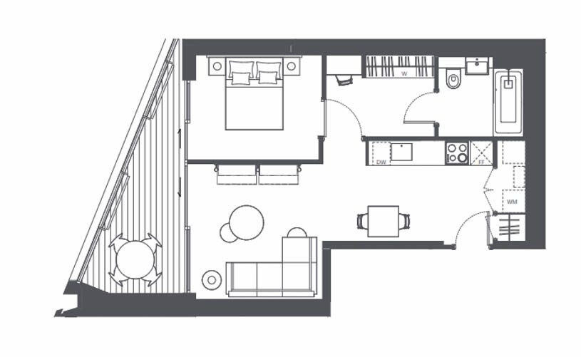 1  bedroom flat to rent in Southwark Bridge Road, Borough, SE1-Floorplan