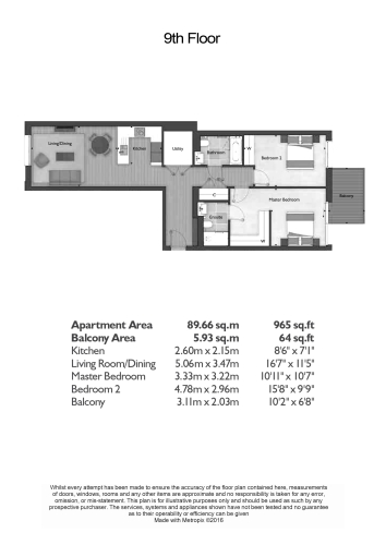 2  bedrooms flat to rent in Goodmans Fields, Aldgate, E1-Floorplan