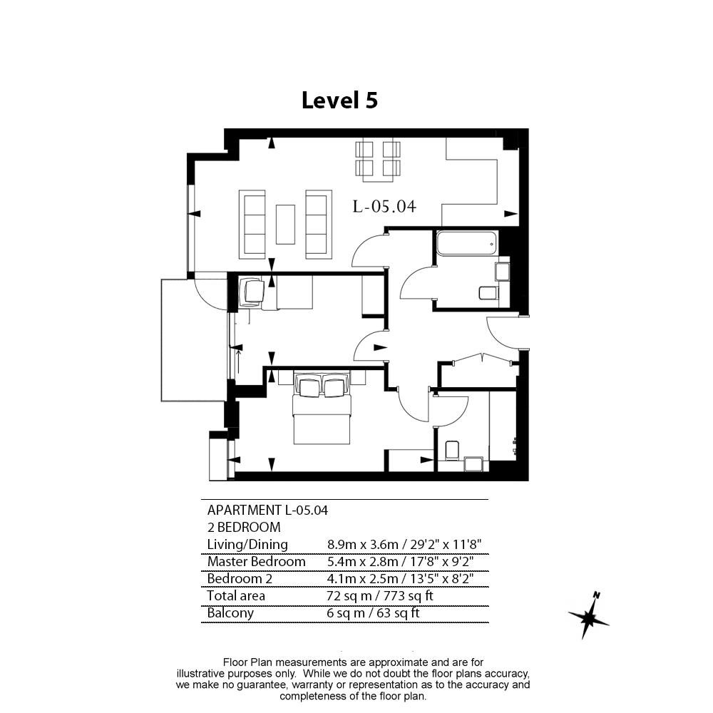 2  bedrooms flat to rent in Lavender Place, Royal Mint Gardens, E1-Floorplan