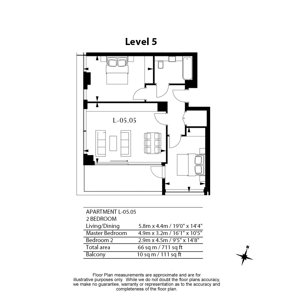2  bedrooms flat to rent in Lavender Place, Royal Mint Gardens, E1-Floorplan