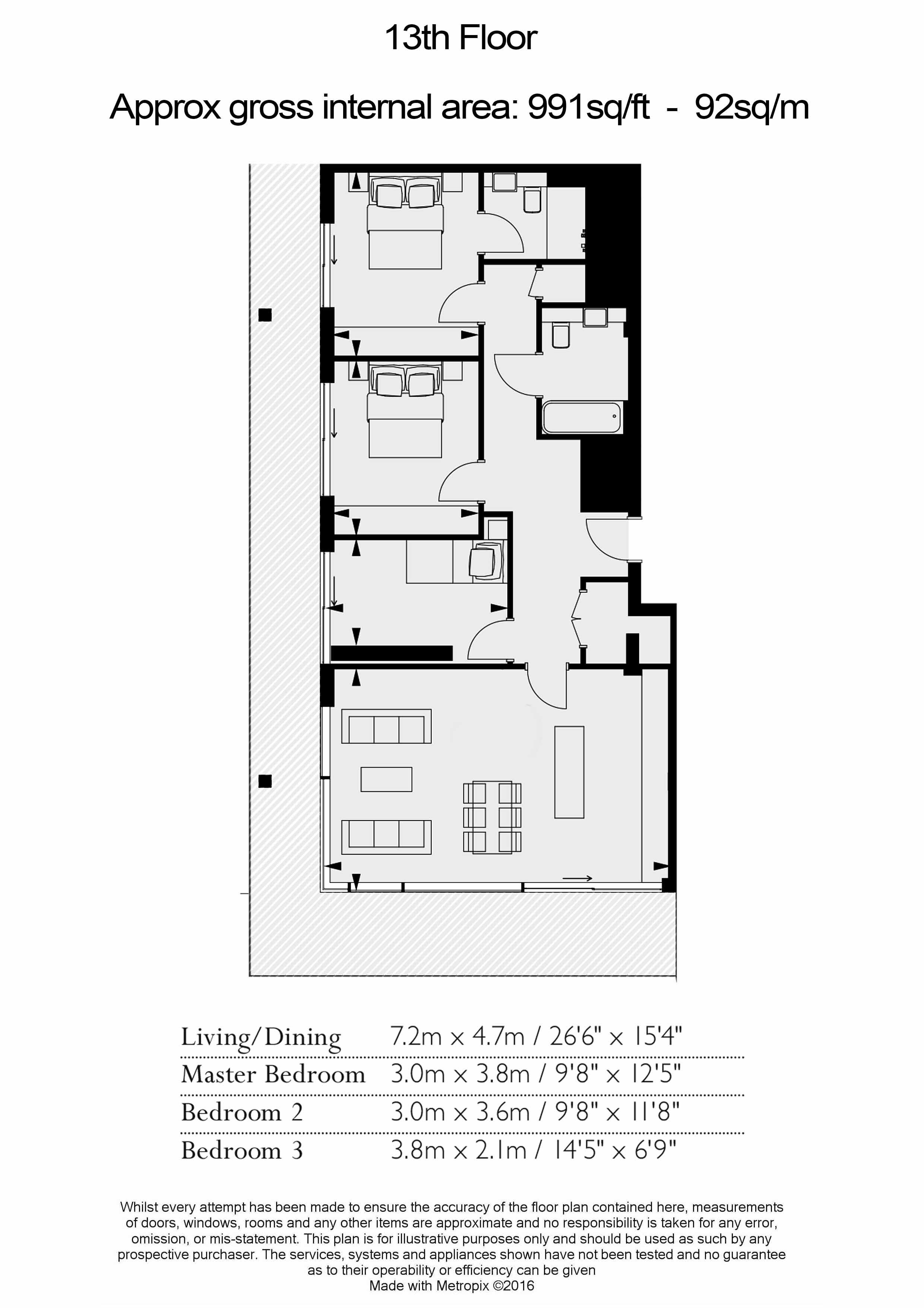 3 bedrooms  for sale in Rosemary Place, Royal Mint Street, E1-Floorplan