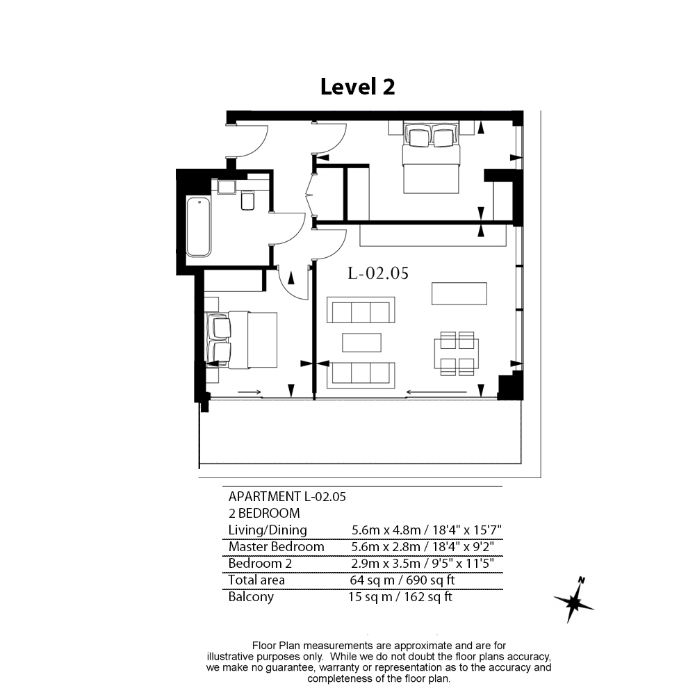 2 bedrooms flat to rent in Lavender Place, Royal Mint Gardens, E1-Floorplan