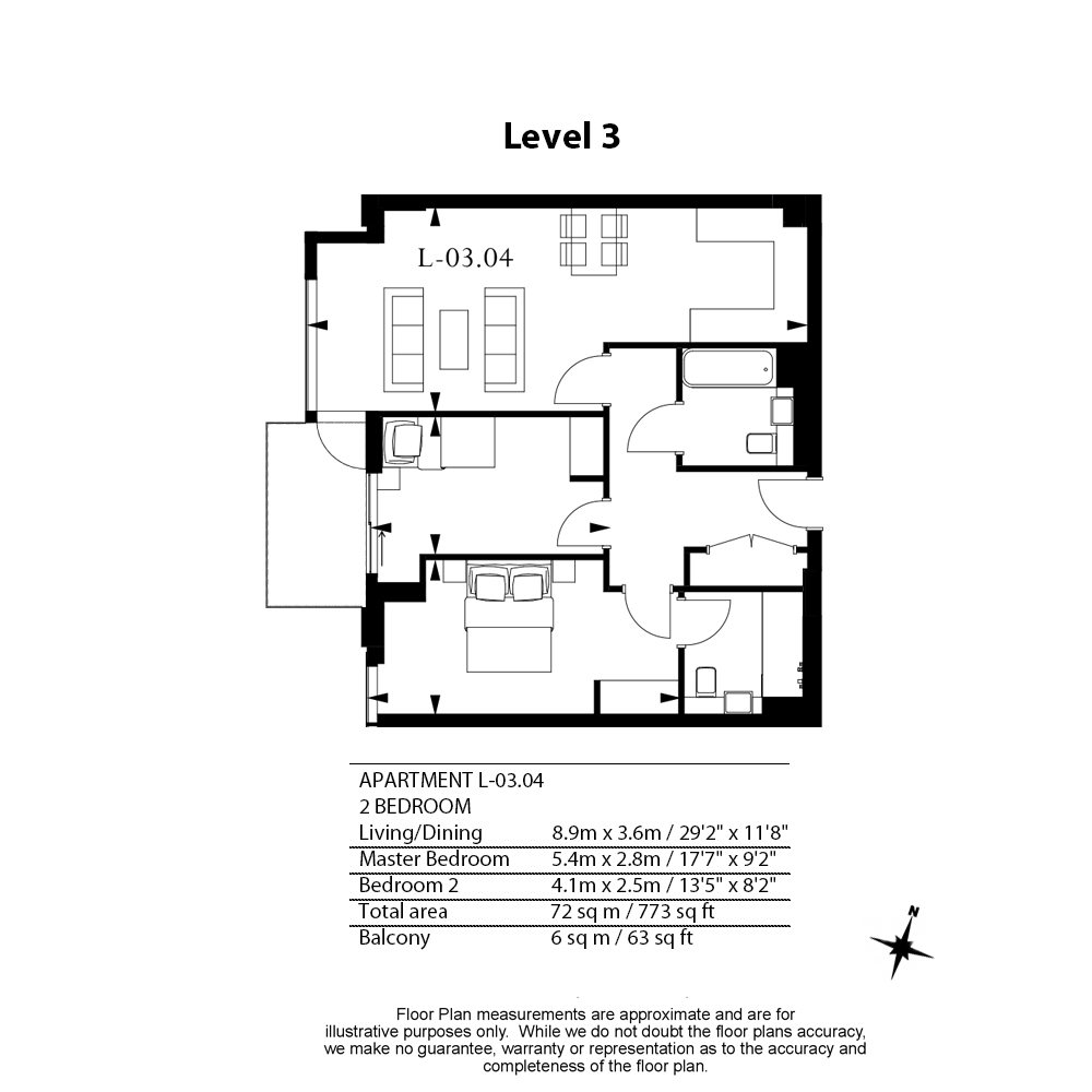 2  bedrooms flat to rent in Royal Mint Street, Tower Hill, E1-Floorplan