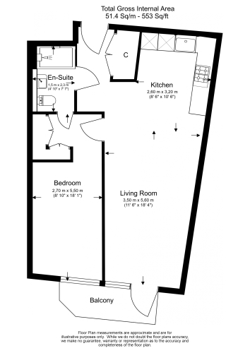 1 bedroom flat to rent in Emery Way, Wapping, E1W-Floorplan