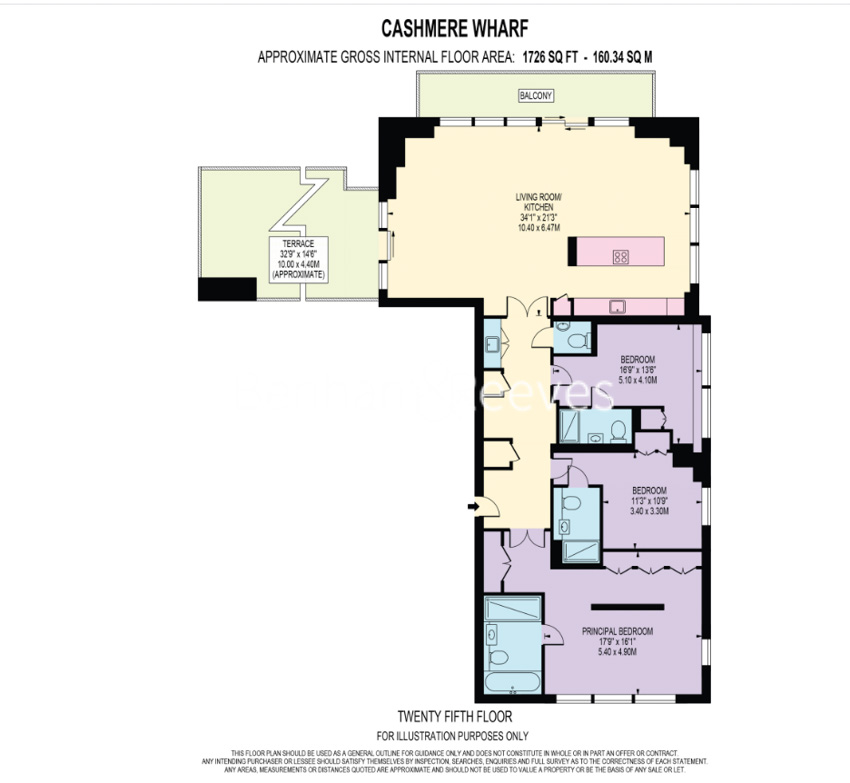 3 bedrooms flat to rent in Gauging Square, Wapping, E1W-Floorplan