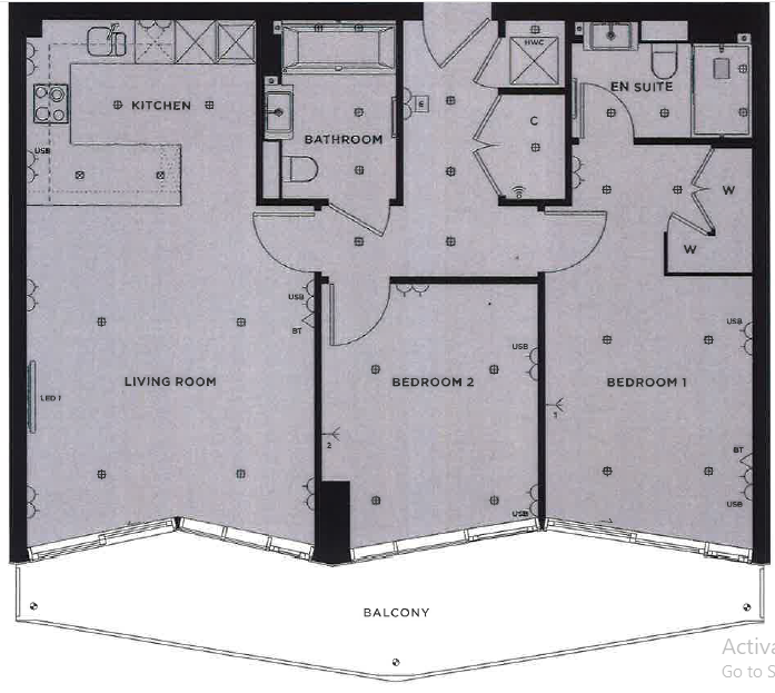 2  bedrooms flat to rent in Gauging Square, Wapping, E1W-Floorplan