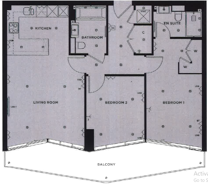 2 bedrooms flat to rent in Gauging Square, Wapping, E1W-Floorplan