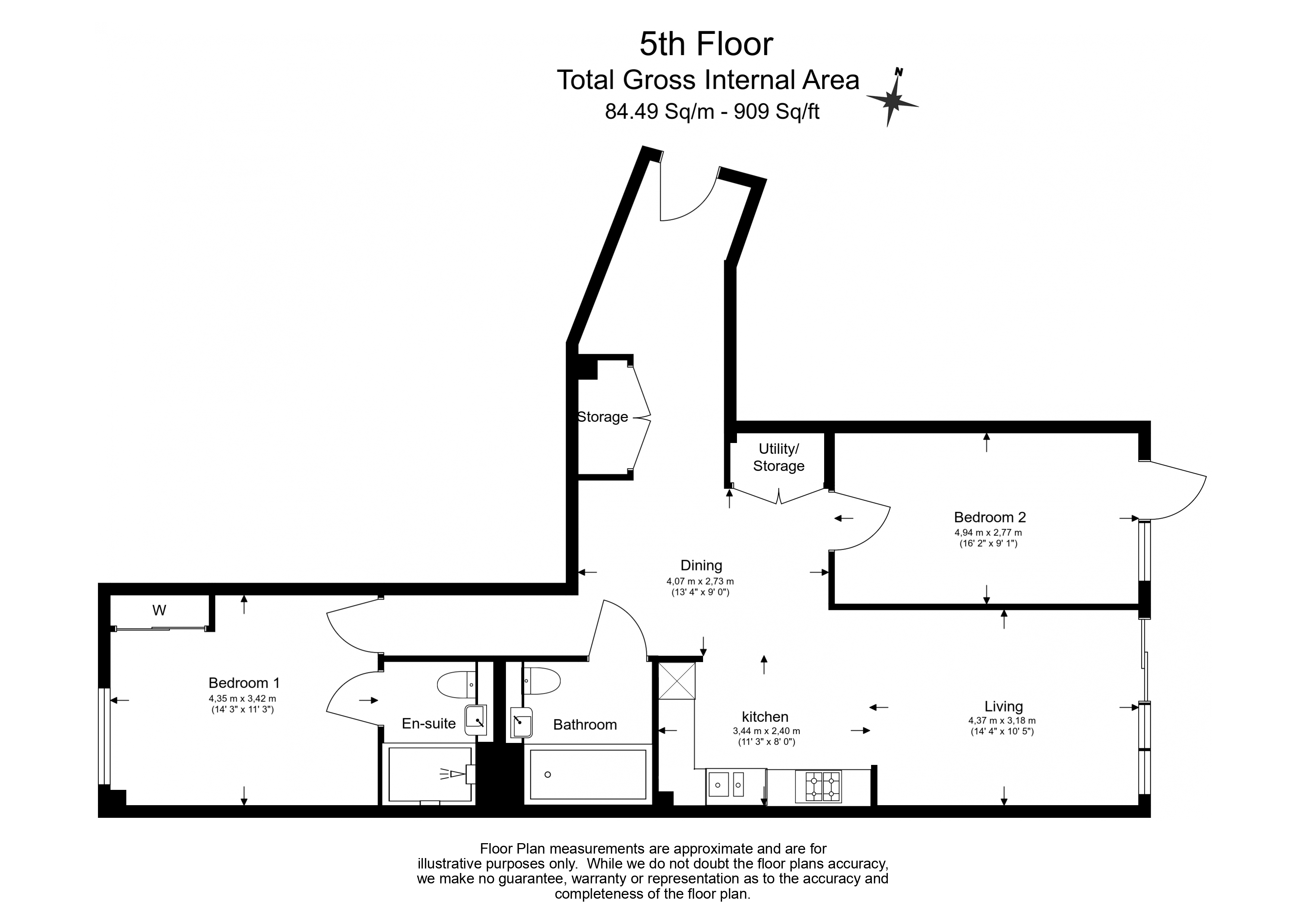 2  bedrooms flat to rent in Georgette Apartments, Whitechapel, E1-Floorplan