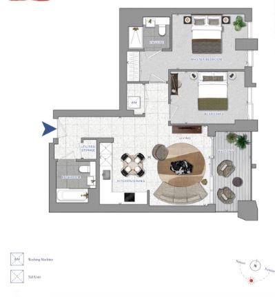 2  bedrooms flat to rent in Bouchon Point, Whitechapel, E1-Floorplan