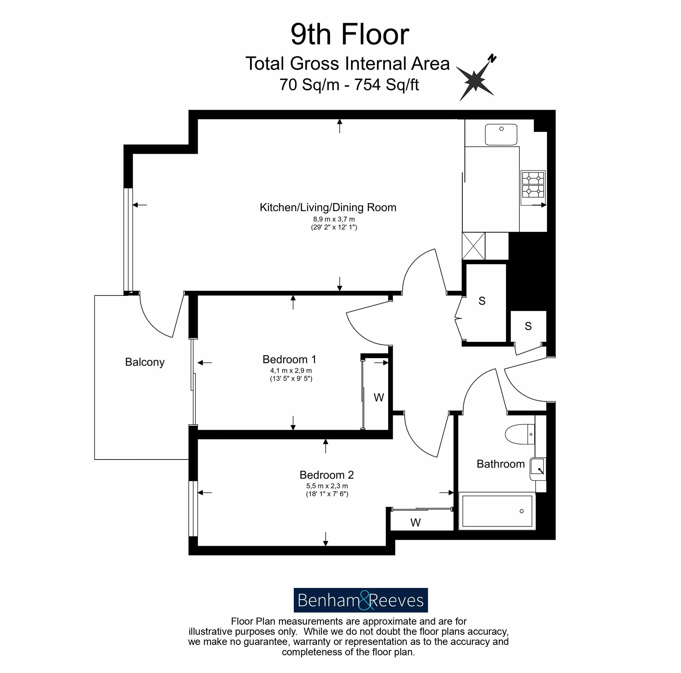 2 bedrooms  for sale in Royal Mint Street, Tower Hill, E1-Floorplan