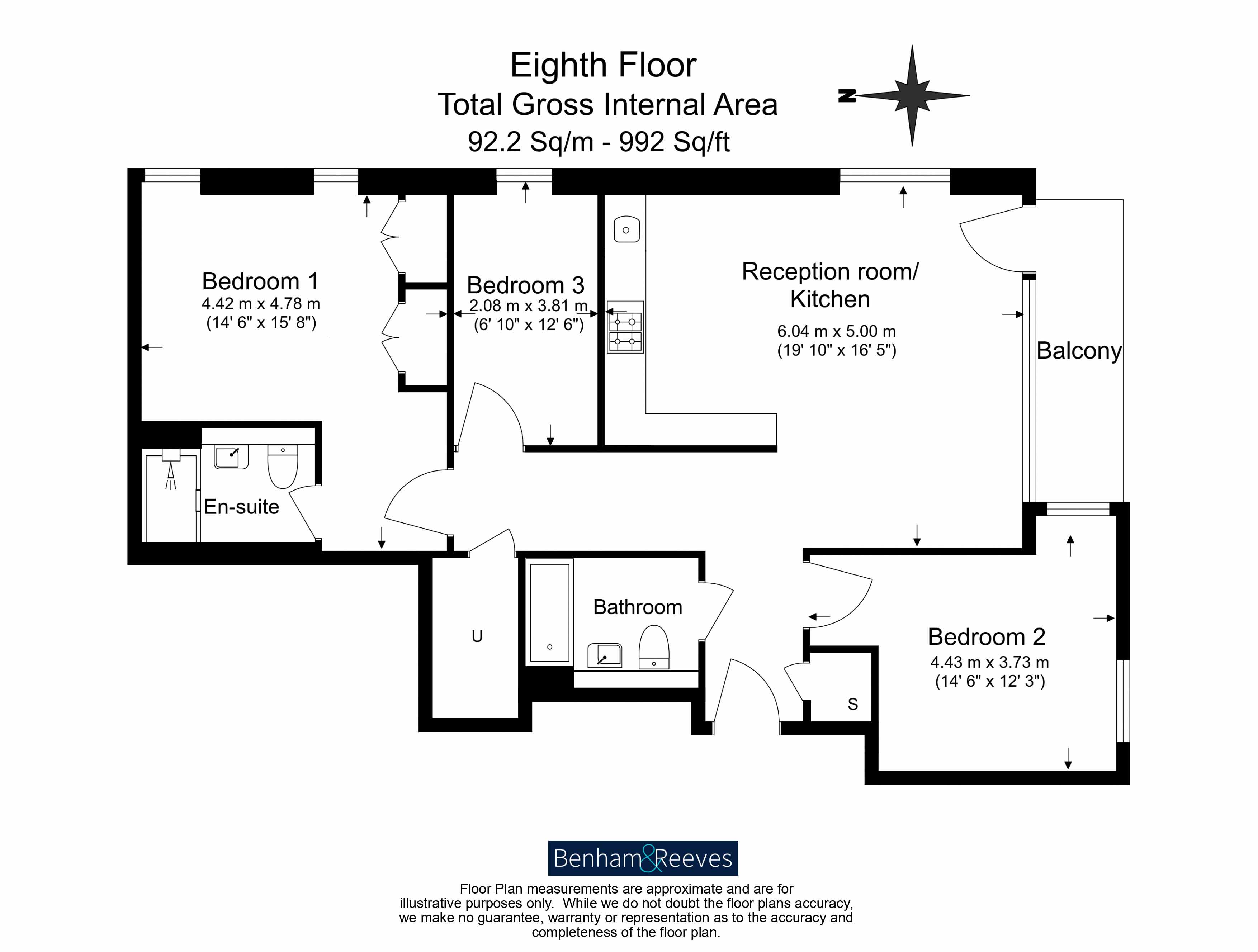 3  bedrooms flat to rent in Boxwood Gardens, London Dock, E1W-Floorplan