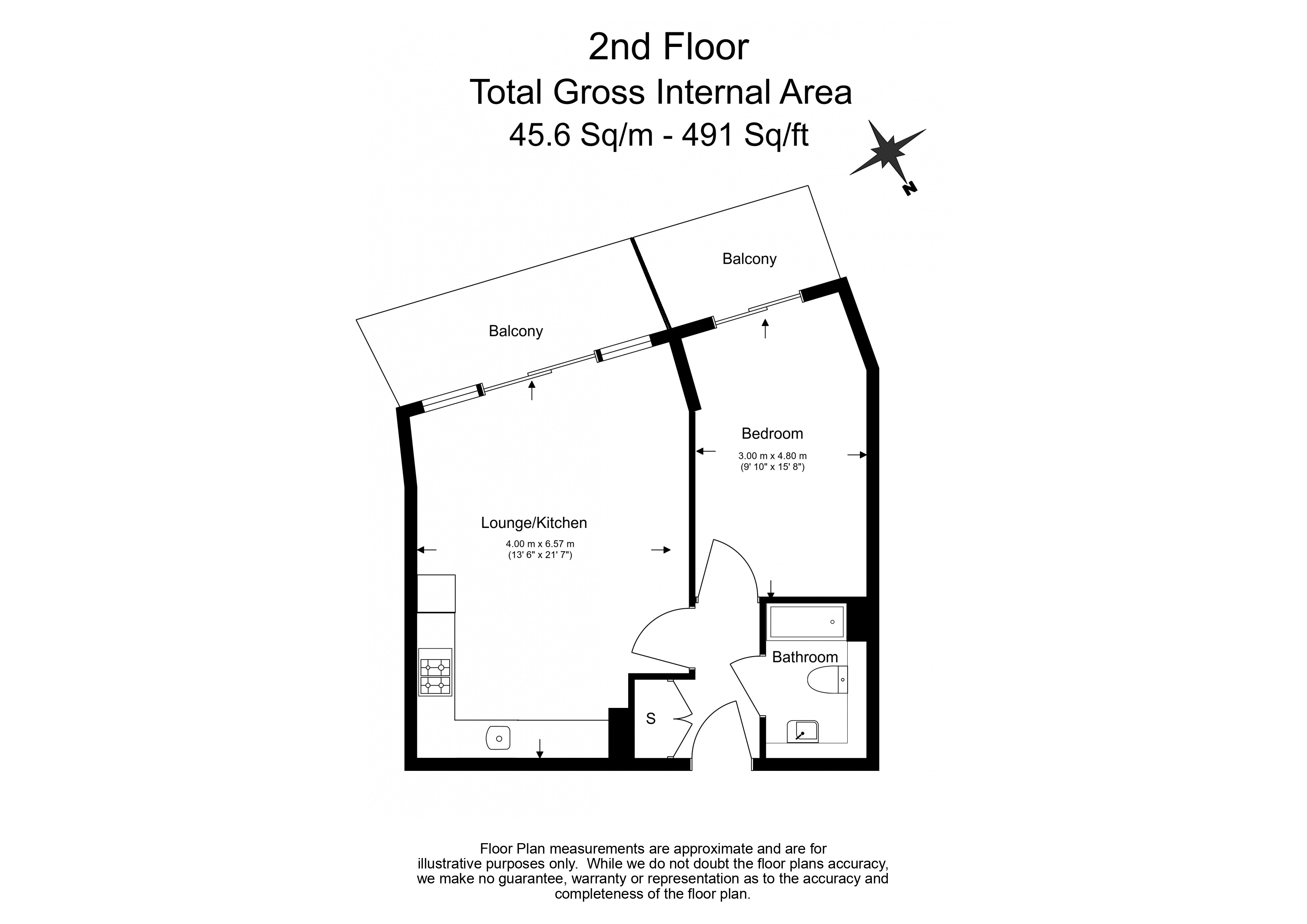 1  bedroom flat to rent in Montreal House, Surrey Quays Road, SE16-Floorplan