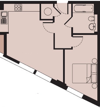 1 bedroom flat to rent in New Capital Quay, Greenwich, SE10-Floorplan