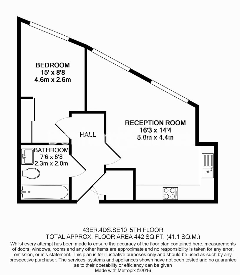 1 bedroom flat to rent in Empire Reach, Dowells Street, SE10-Floorplan