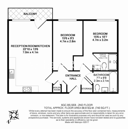 2  bedrooms flat to rent in Bailey Street, Surrey Quays, SE8-Floorplan