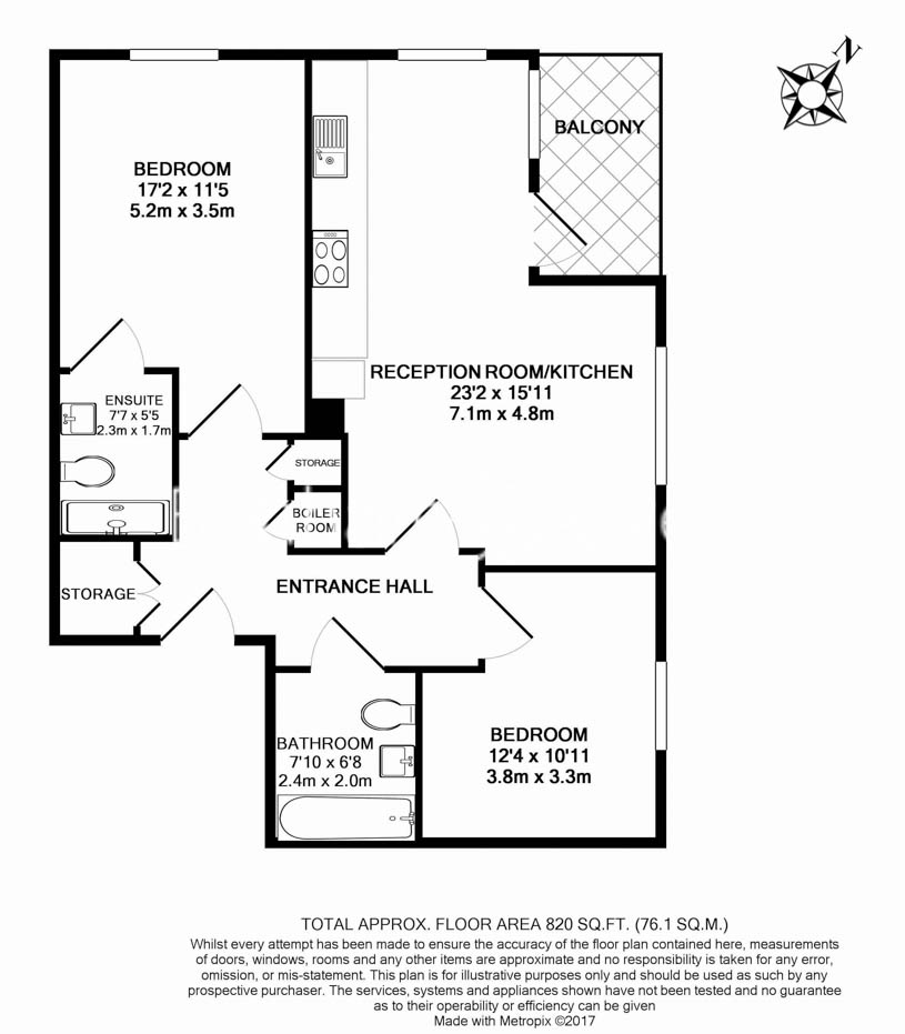 2  bedrooms flat to rent in Bailey Street, Surrey Quays, SE8-Floorplan