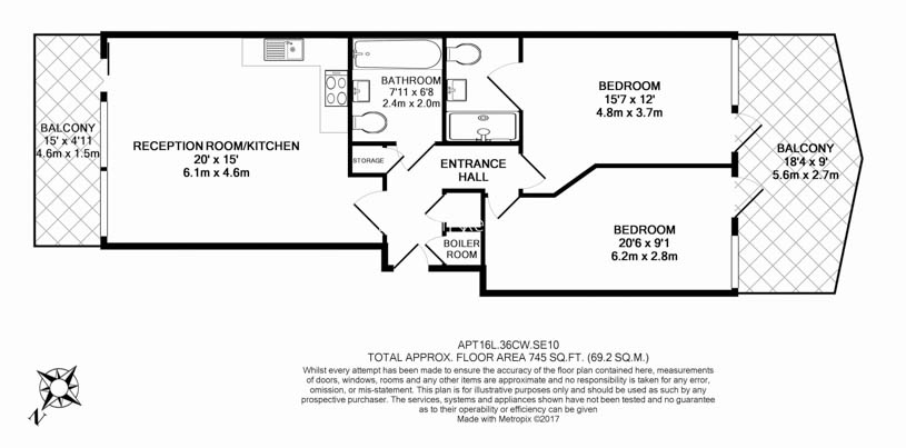 2  bedrooms flat to rent in Lariat Apartments, Cable Walk, SE10-Floorplan