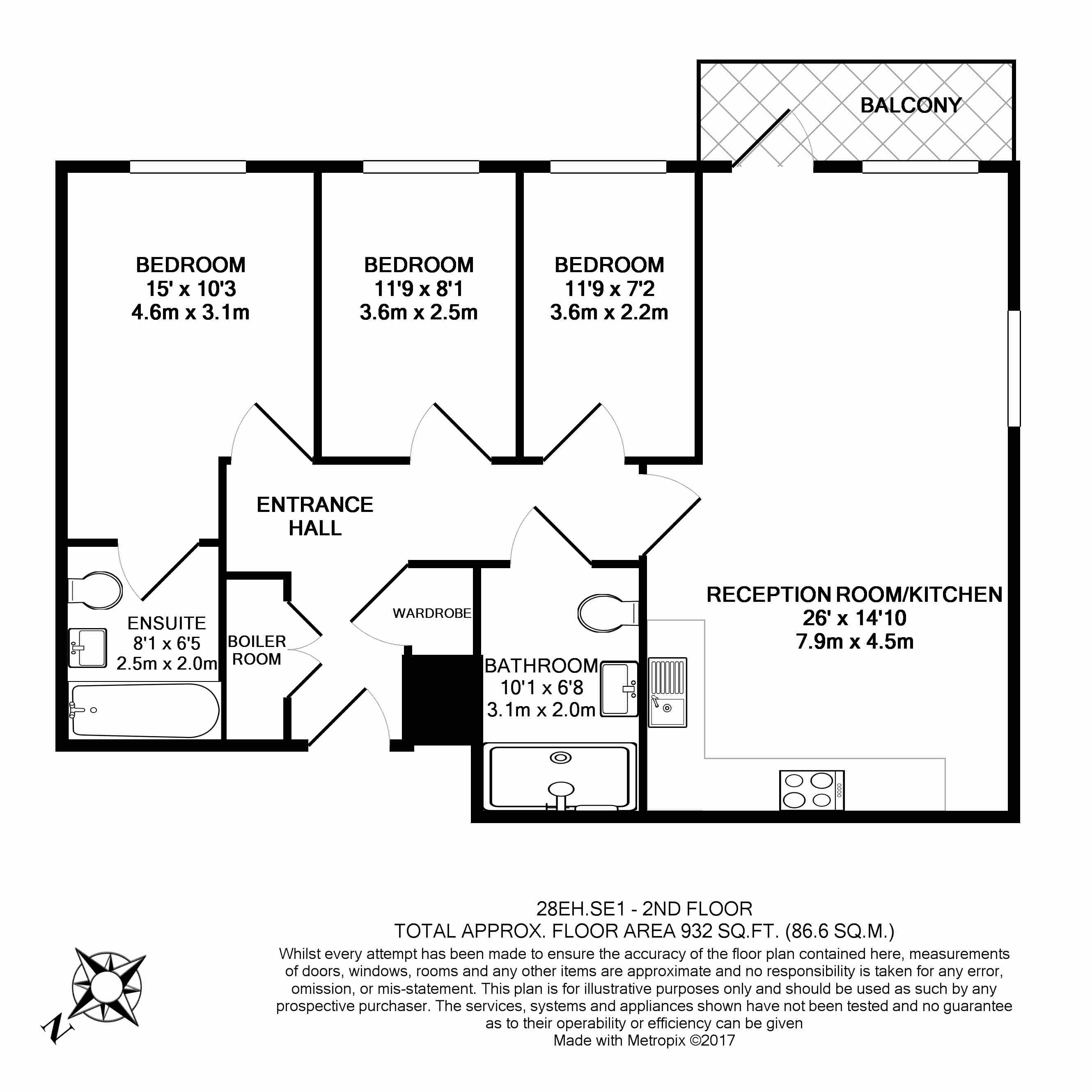 3 bedrooms flat to rent in Ashton Reach, Surrey Quays, SE16-Floorplan