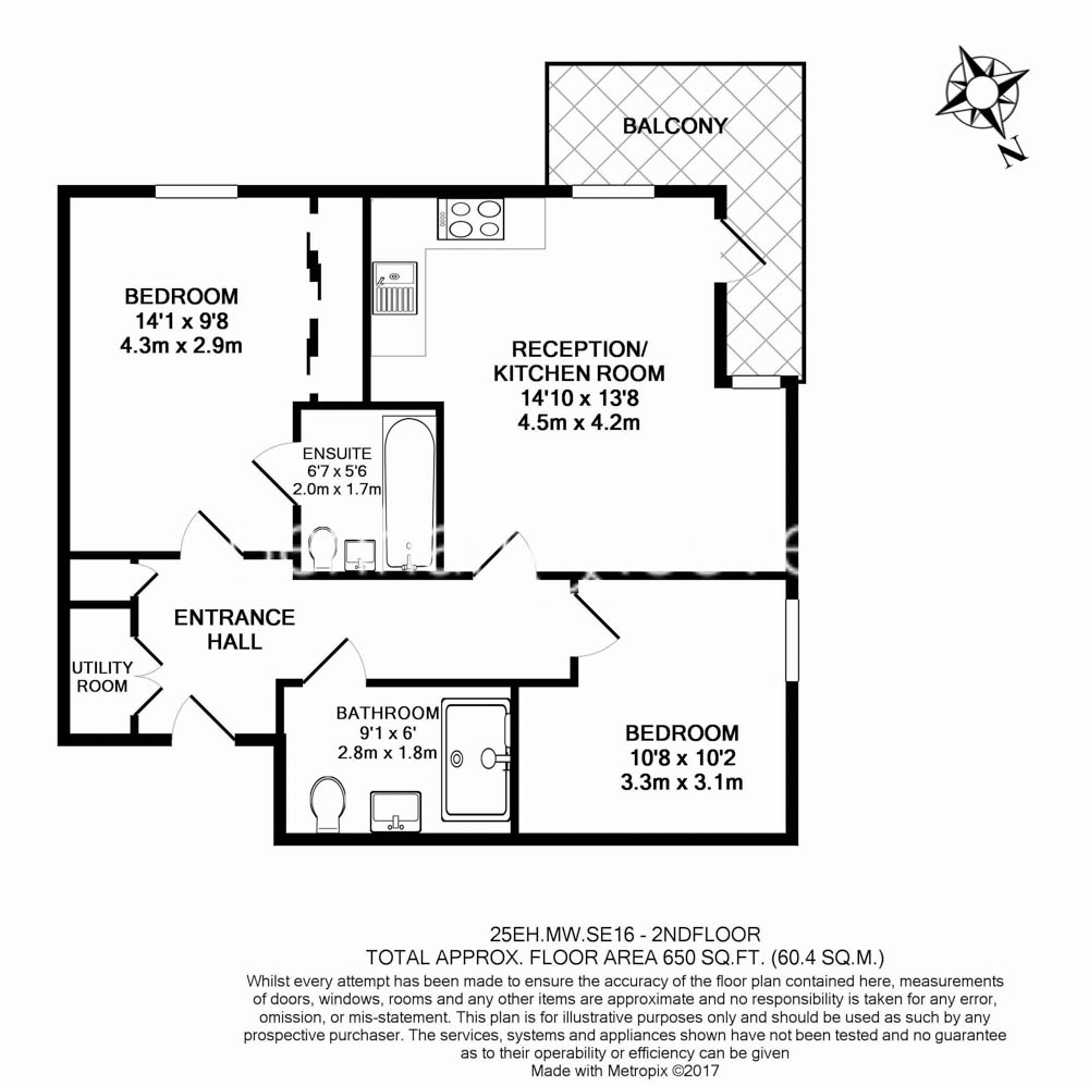 2 bedrooms flat to rent in Ashton Reach, Surrey Quays, SE16-Floorplan