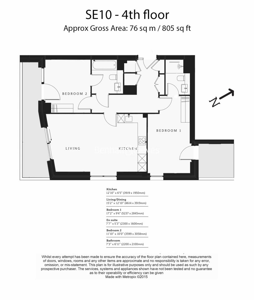 2  bedrooms flat to rent in Telegraph Avenue, Surrey Quays, SE10-Floorplan