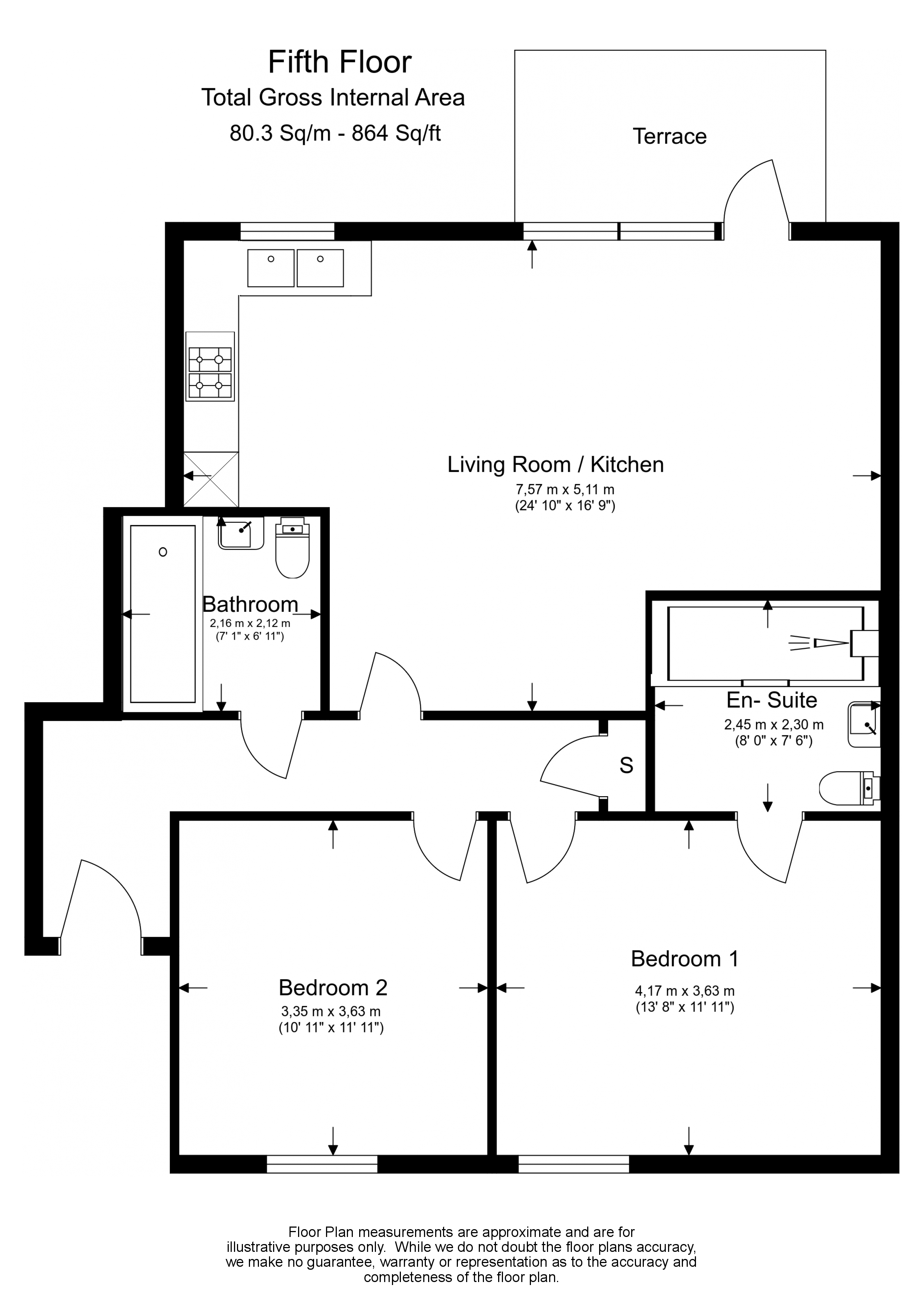 2 bedrooms flat to rent in Gullivers Walk, Marine Wharf East, SE8-Floorplan