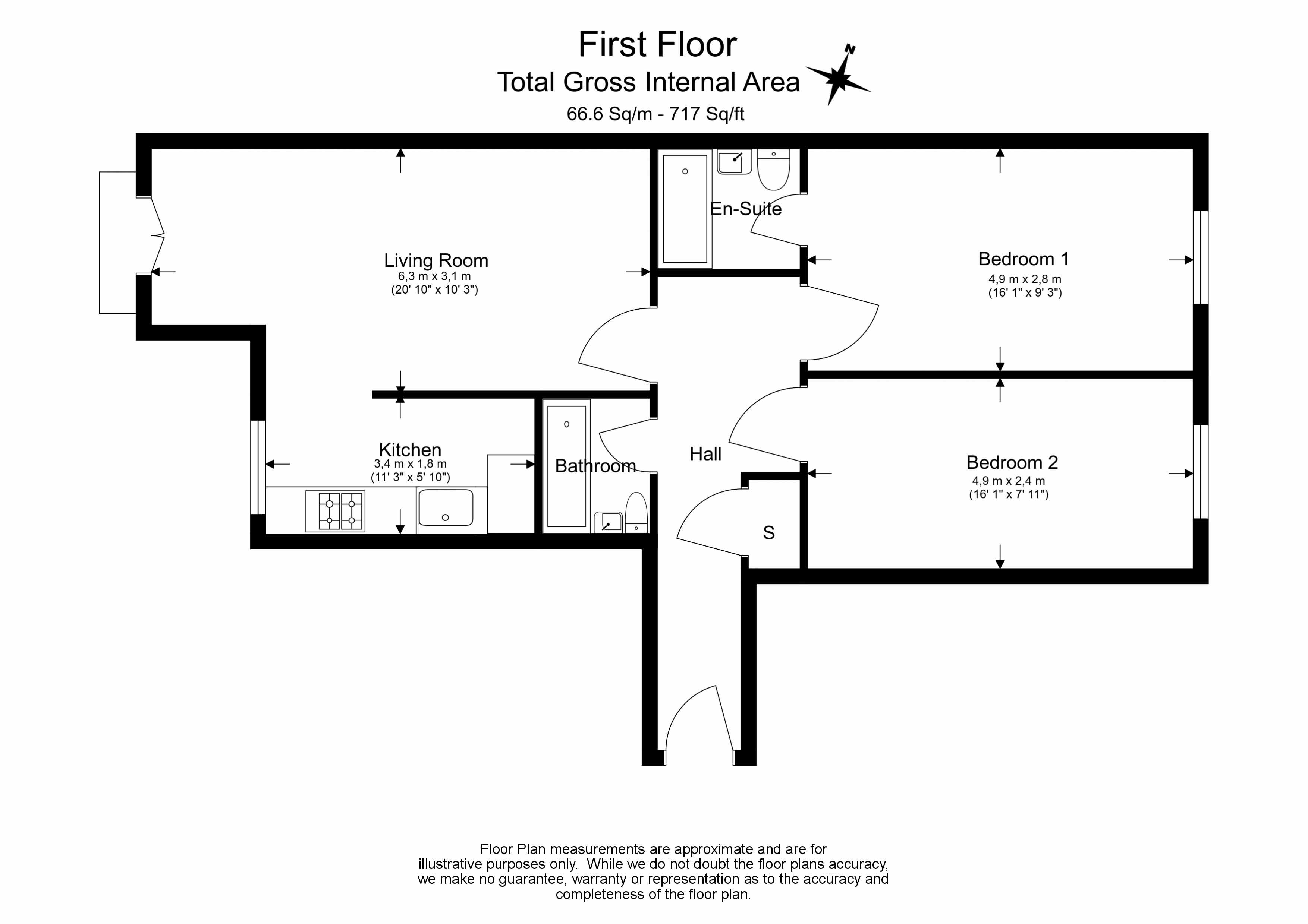 2 bedrooms flat to rent in Plough Way, Iceland Wharf, SE16-Floorplan