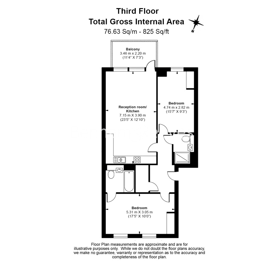 2  bedrooms flat to rent in Aurora Point, Winchester Square, SE8-Floorplan