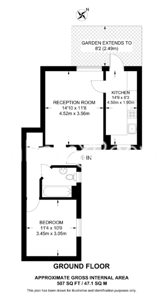 1  bedroom flat to rent in Pedworth Gardens, Surrey Quays, SE16-Floorplan
