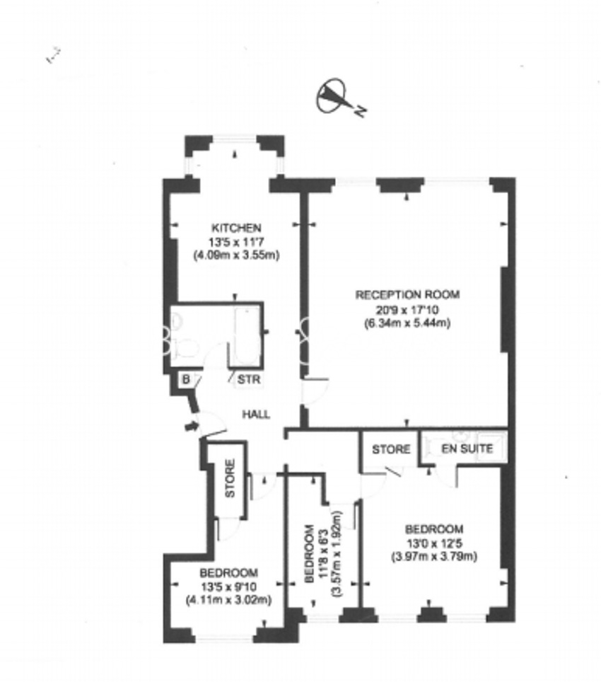 3 bedrooms flat to rent in Portland Terrace, Richmond,TW9-Floorplan