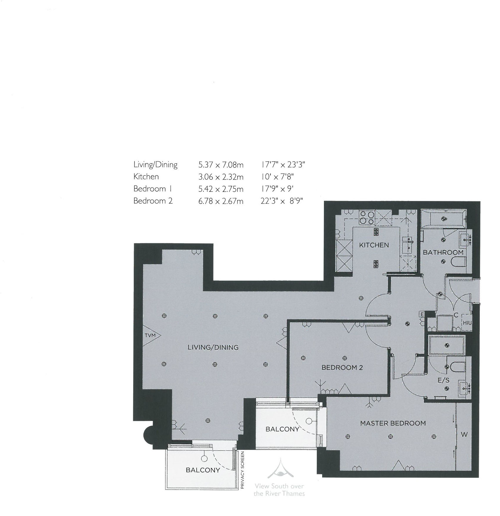 2  bedrooms flat to rent in Kew Bridge Road, Brentford, TW8-Floorplan