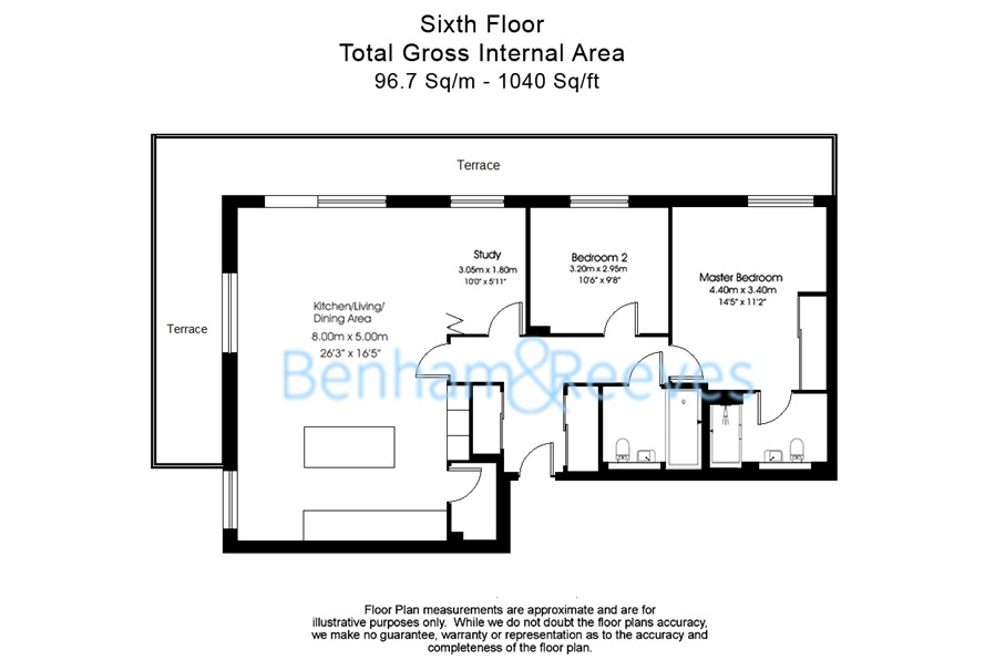 2  bedrooms flat to rent in Pump House Crescent, Brentford, TW8-Floorplan
