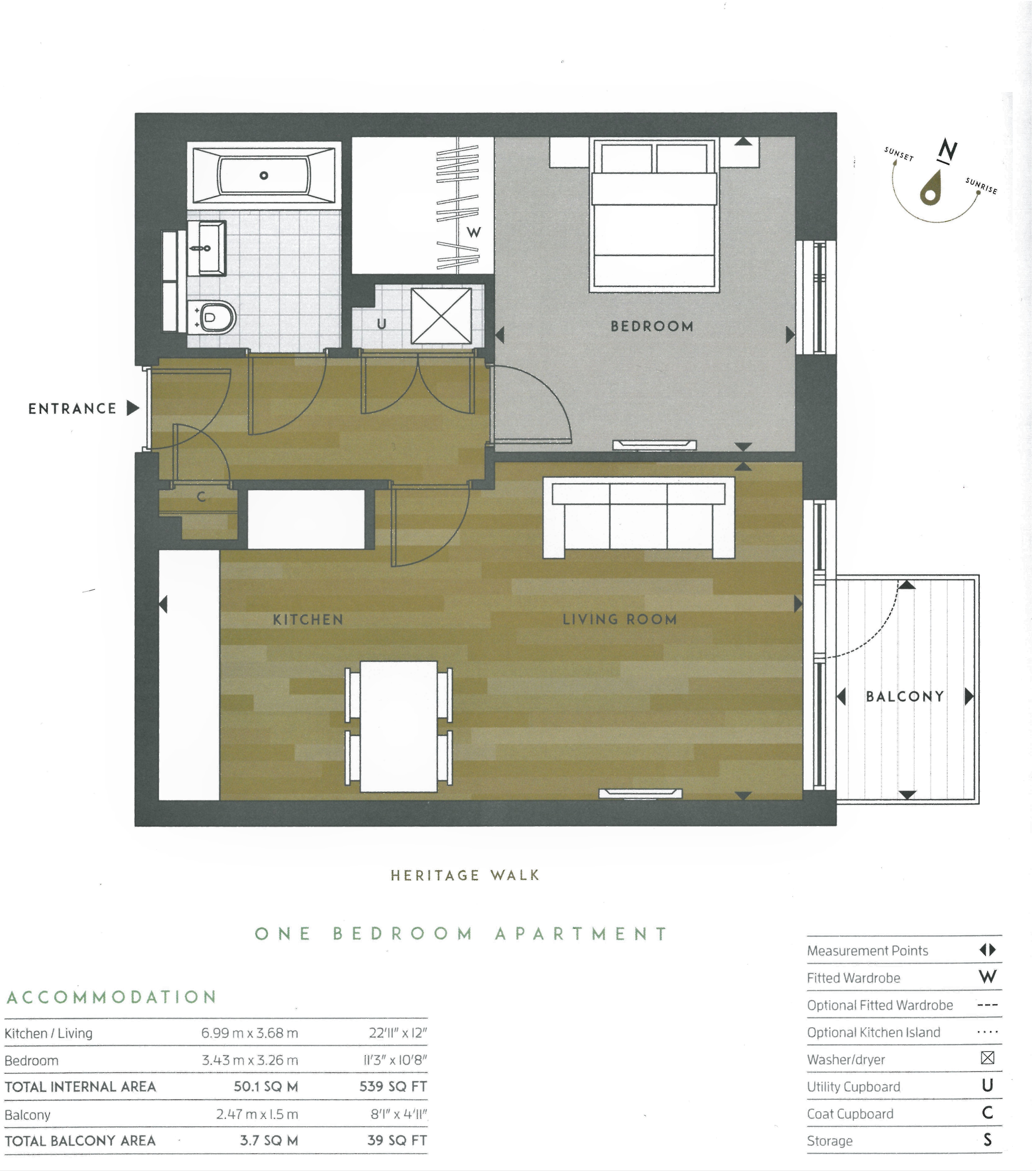 1 bedroom flat to rent in Heritage Place, Brentford, TW8-Floorplan