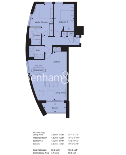 2  bedrooms flat to rent in Pump House Crescent, Brentford, TW8-Floorplan