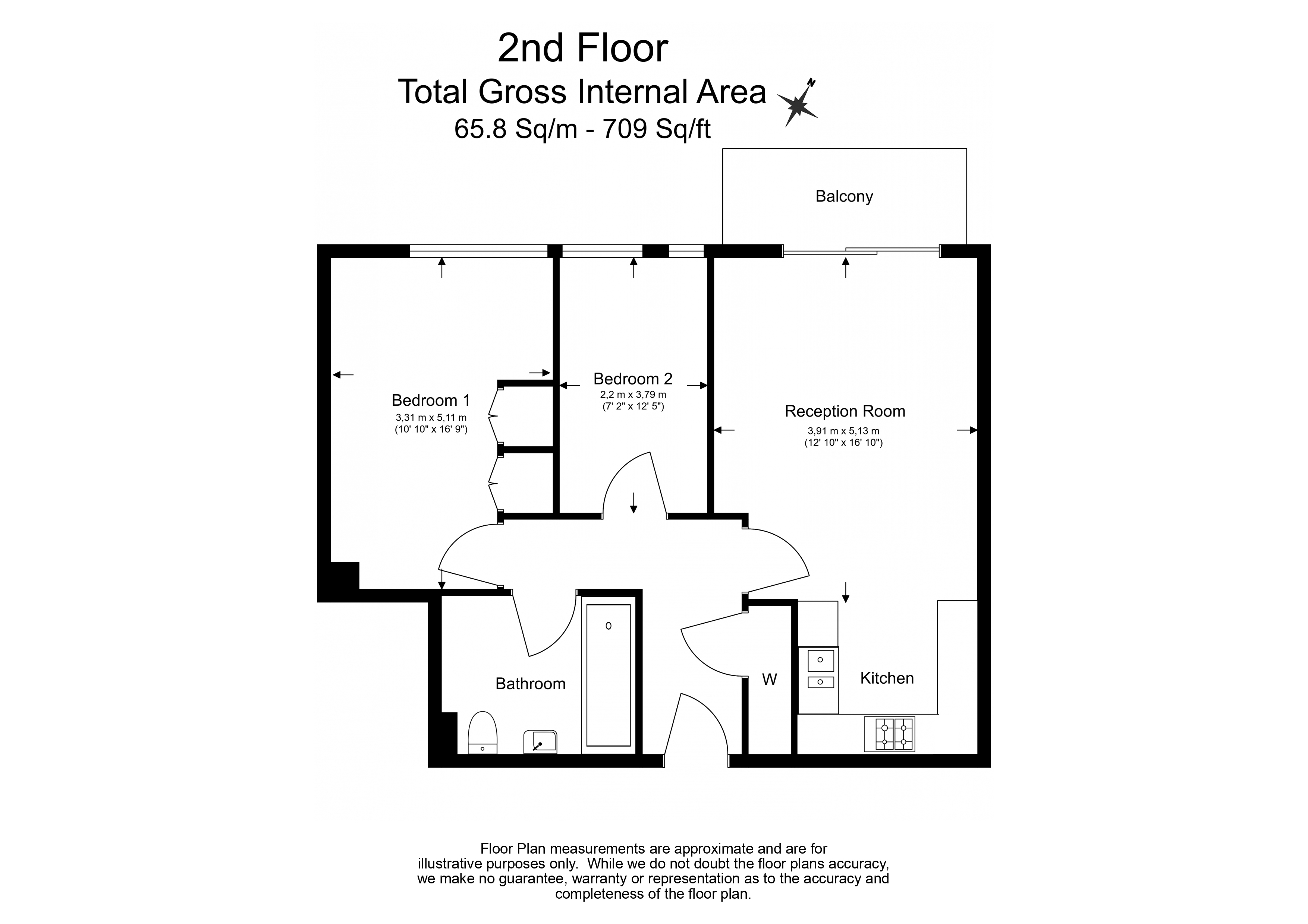 2  bedrooms flat to rent in Avante Court, Kingston, KT1-Floorplan