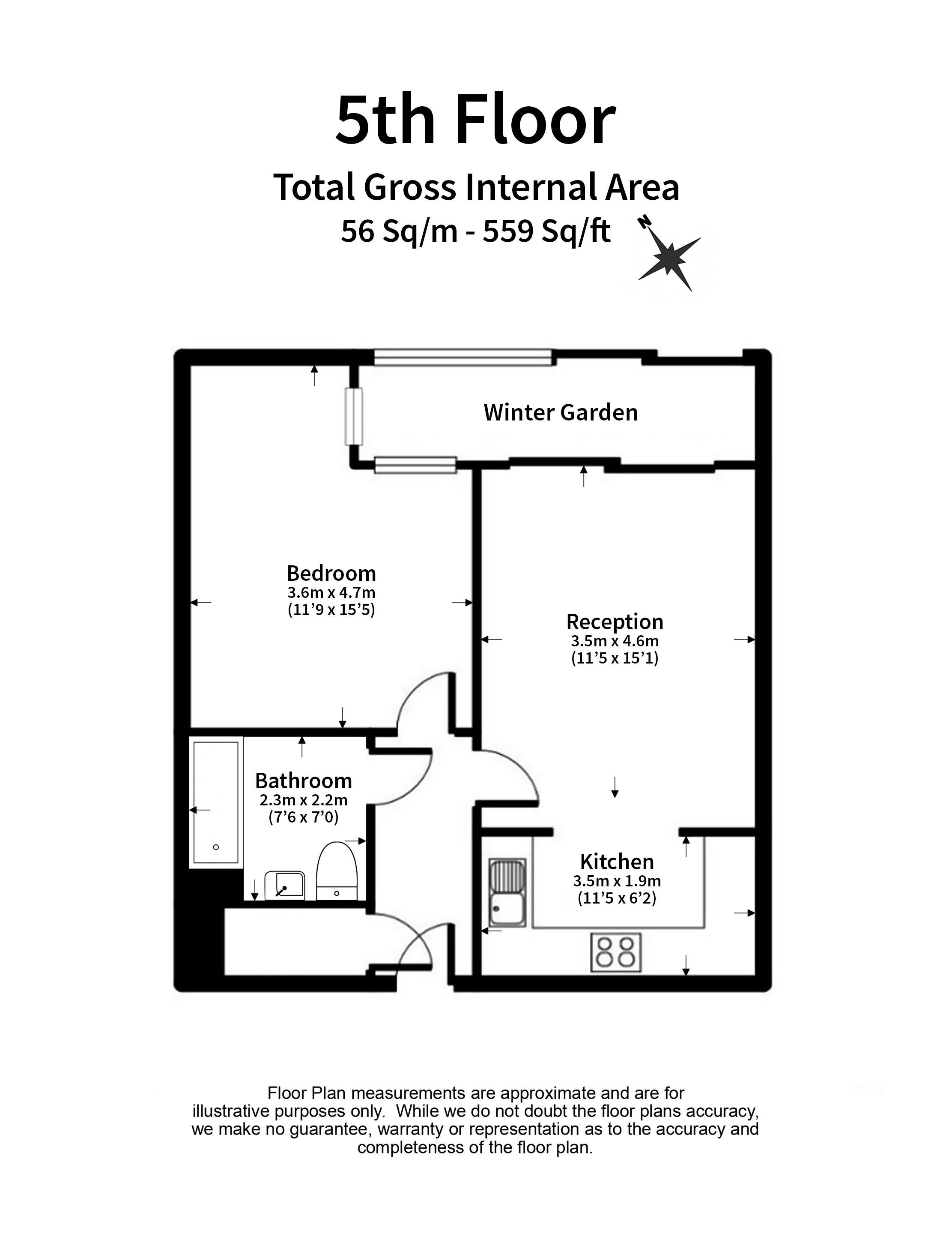 1  bedroom flat to rent in Great West Quarter, Brentford, TW8-Floorplan