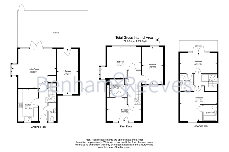5 bedrooms house to rent in Marbaix Gardens, Isleworth, TW7-Floorplan