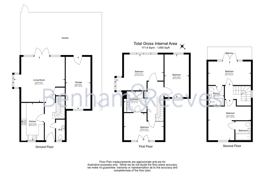 5  bedrooms house to rent in Marbaix Gardens, Isleworth, TW7-Floorplan