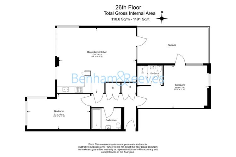 2 bedrooms flat to rent in High Street Quarter, Hounslow, TW3-Floorplan