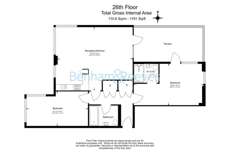 2  bedrooms flat to rent in High Street Quarter, Hounslow, TW3-Floorplan