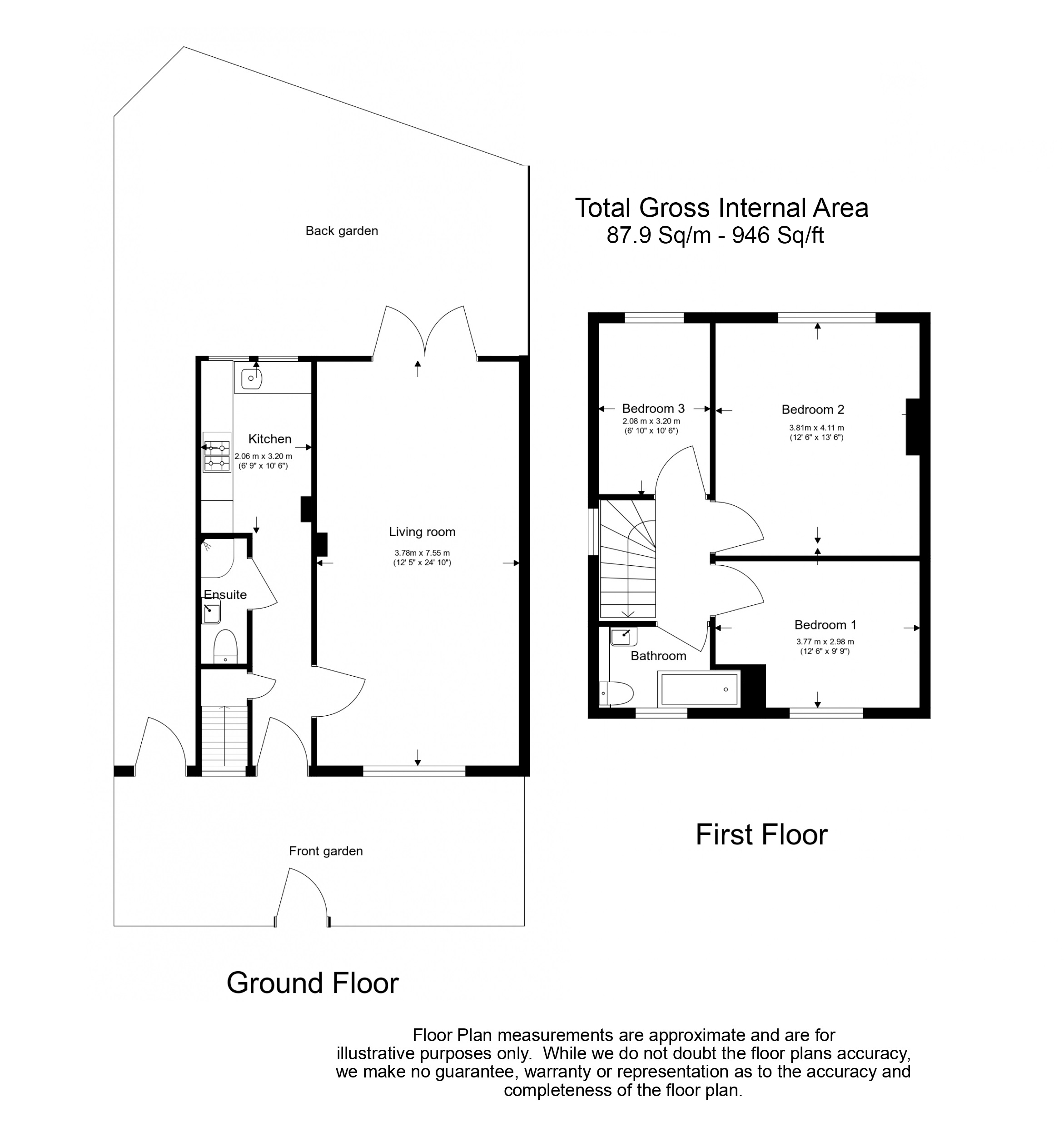 3  bedrooms flat to rent in Waters Road, Kingston, KT1-Floorplan