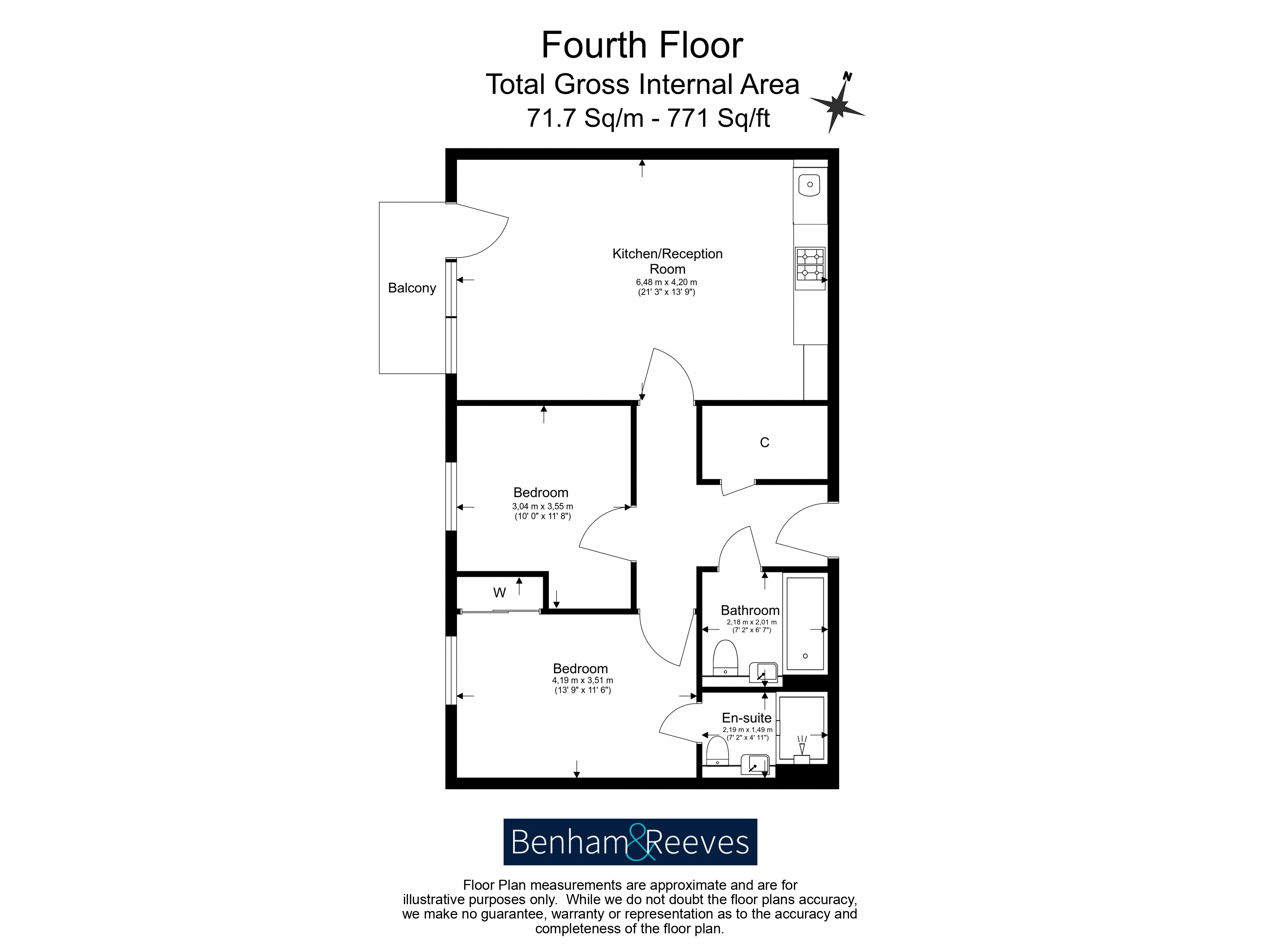 2  bedrooms flat to rent in Myrtle Court, Baltic Avenue, TW8-Floorplan