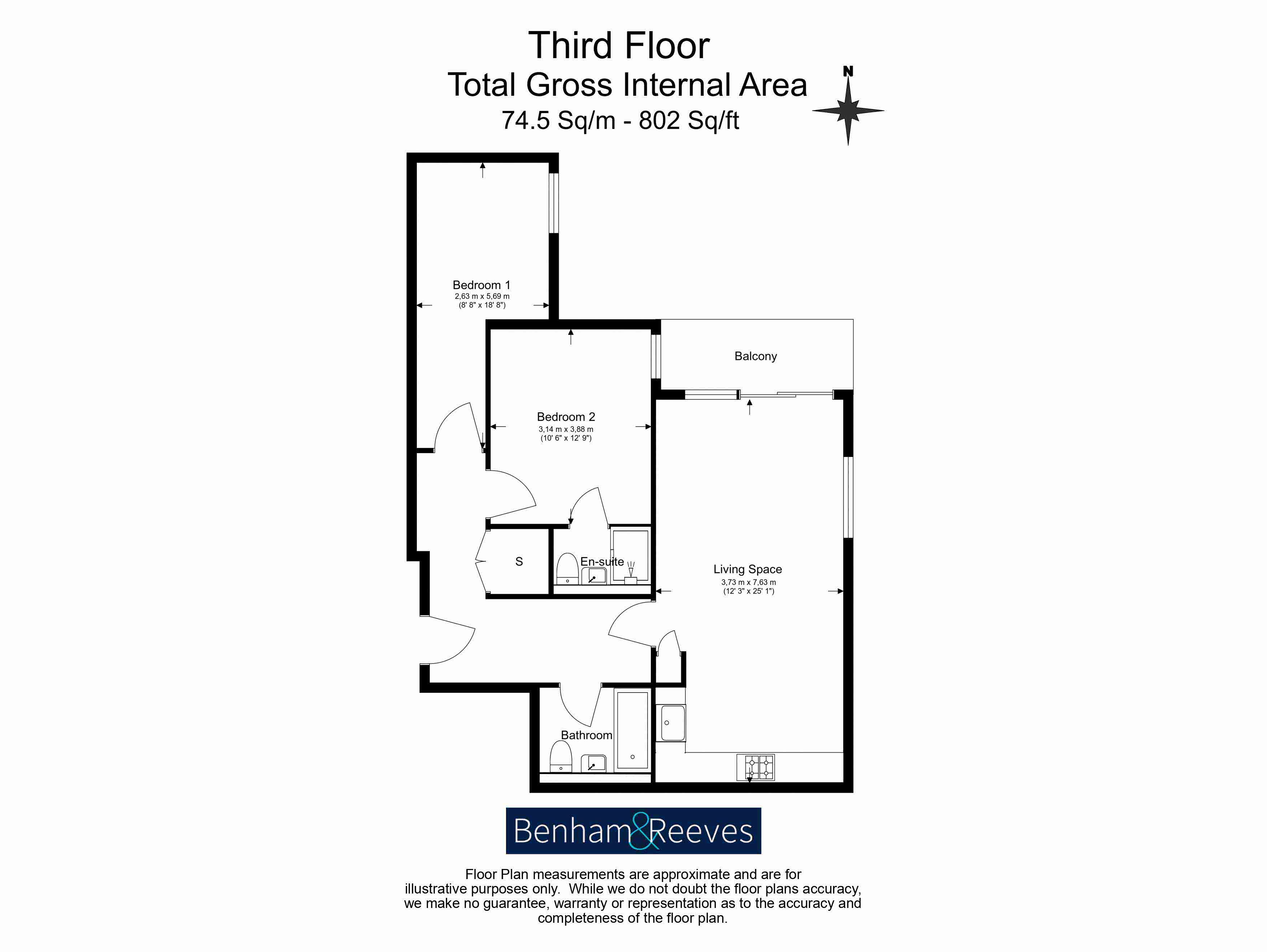 2 bedrooms  for sale in Habito, Hounslow, TW3-Floorplan