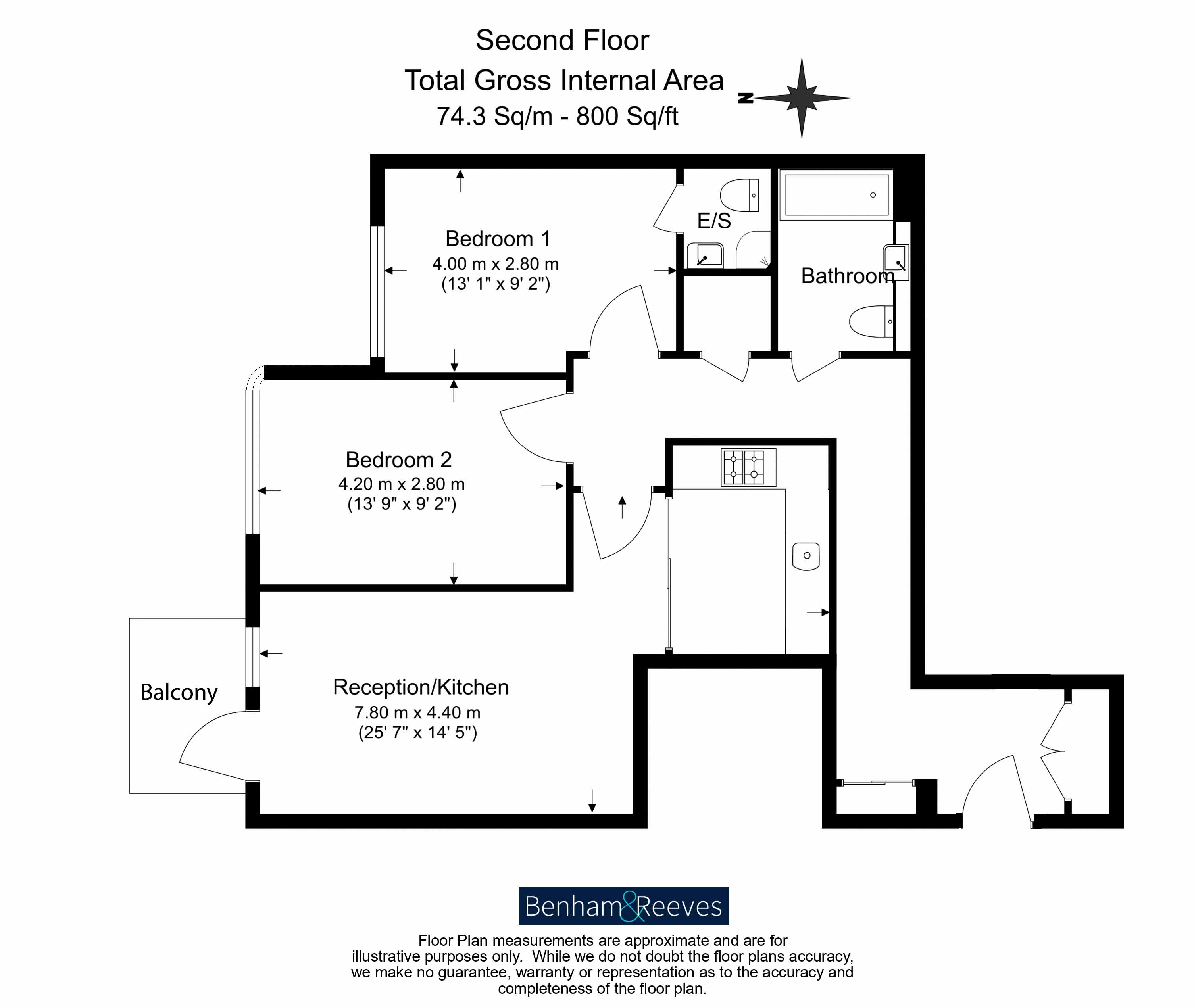 2  bedrooms flat to rent in Kew Bridge Road, Kew Bridge, TW8-Floorplan