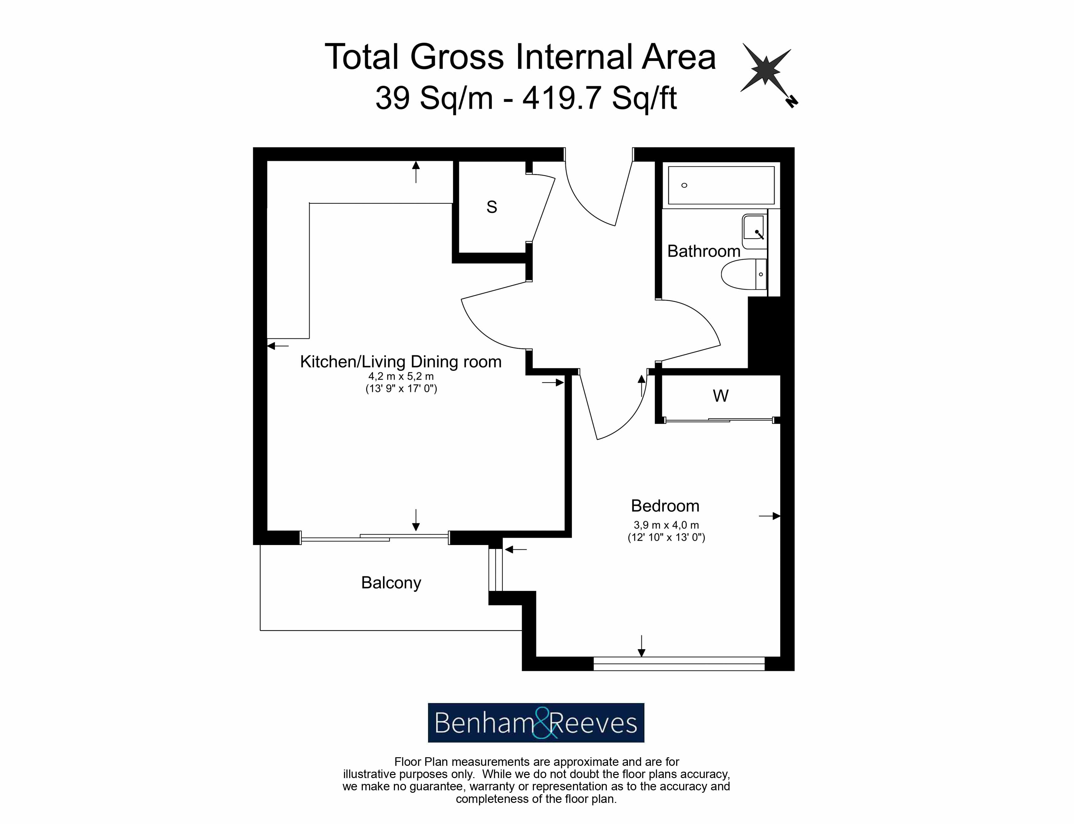 1  bedroom flat to rent in Cornell Square, Nine Elms, SW8-Floorplan