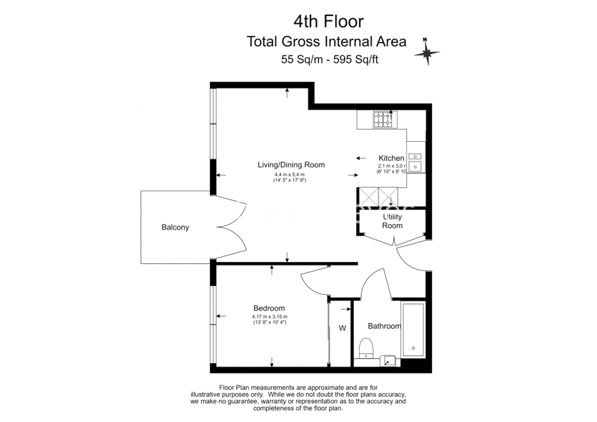 1 bedroom flat to rent in Keybridge, Nine Elms, SW8-Floorplan