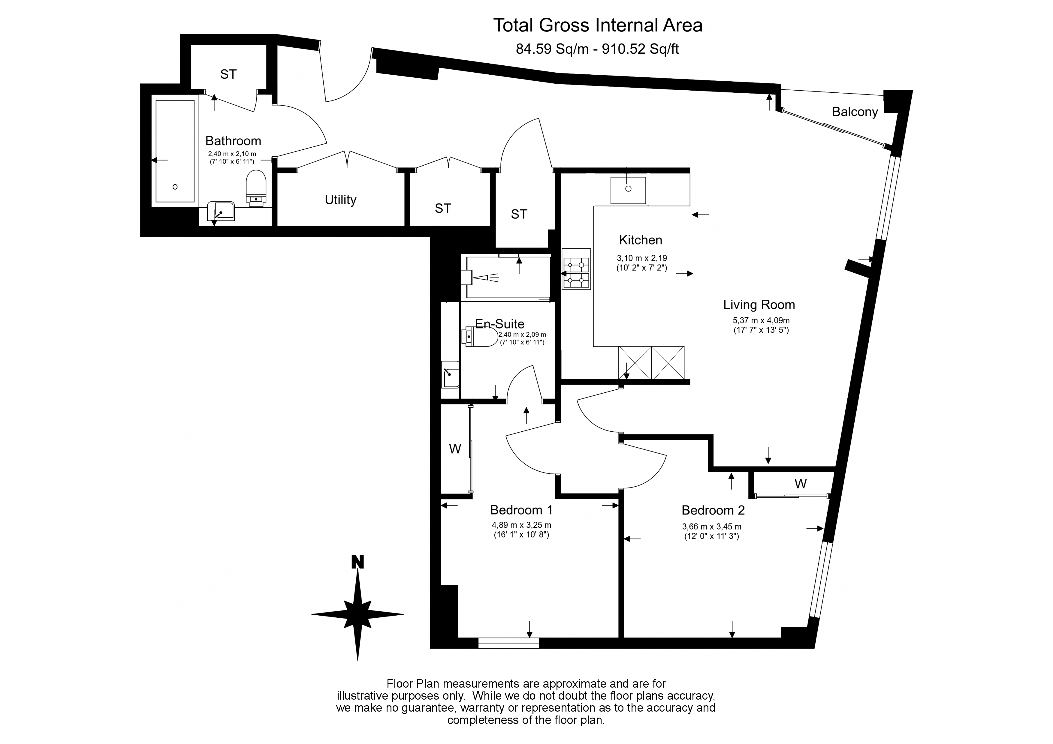 2 bedrooms flat to rent in Wandsworth Road, Nine Elms, SW8-Floorplan