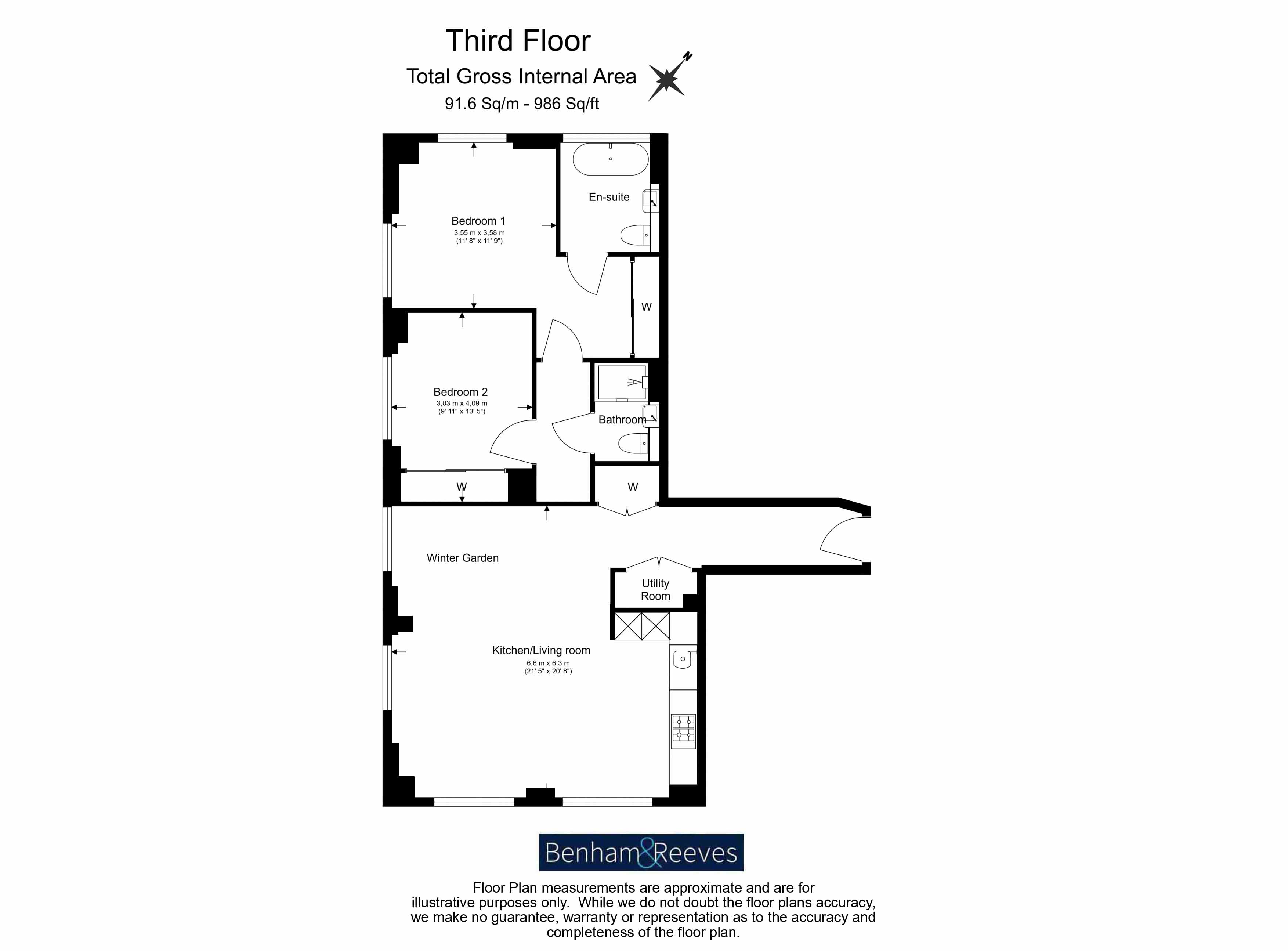 2 bedrooms  for sale in Keybridge tower, Vauxhall, SW8-Floorplan
